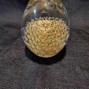 Cartier Gold Art Egg Glass Papetweight